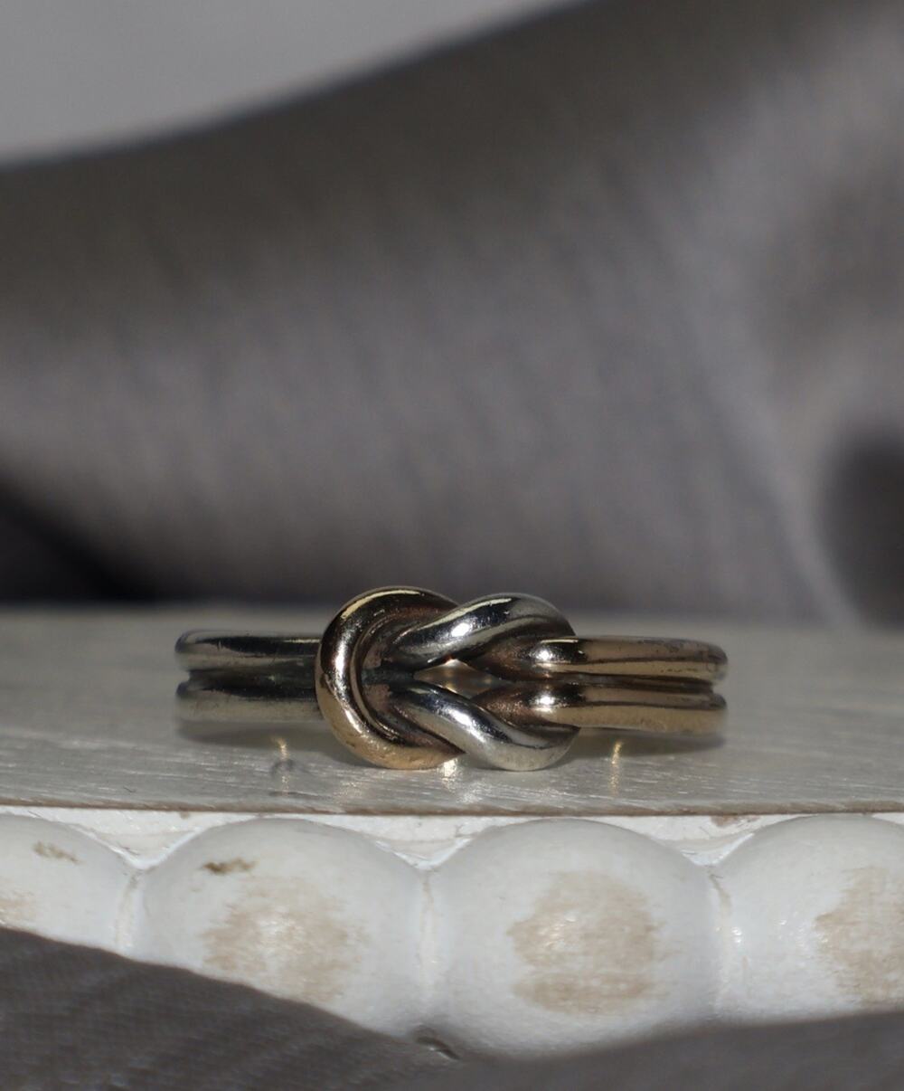 Retired James Avery 14k /925 Lovers Knot Ring 3G / Sz 6